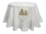 Melrose 72" Cream Silver Table Runner With Festive Embroidered Christmas Tree. Fixed Price $35.27.