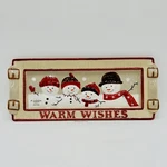 Christmas Dish Nicholas Square Snowmen Warm Wishes Snowman Plate Serving Tray. Fixed Price $14.94.