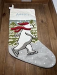 Pottery Barn Ice Skating Polar Bear Stocking Aaron. Fixed Price $44.99.