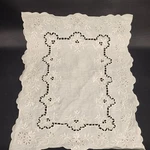 White Embroidered Cutwork Placemats Set 2 Floral Table Linens 19X13. Fixed Price $15.93.