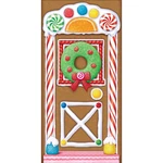 Holiday Gingerbread House Door Cover Poster Backdrop Christmas Candy Decoration. Fixed Price $7.97.