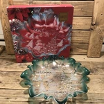 Mikasa Christmas Story Spruce SA272/902 9.75 Ruffled Plate - Made In Germany. Fixed Price $10.49.