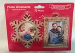 Lot Of 4: Instant Gifts Christmas Photo Ornaments Wooden -snowflake & Square. Fixed Price $19.99.
