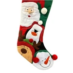 Dan Santa Stocking Christmas Reindeer Snowman Fleece 20" Collectors Choice. Fixed Price $10.00.
