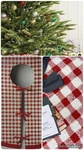Vintage Red & White Cottage Check Christmas Tree Skirt 50 Threshold Farmhouse. Fixed Price $28.99.