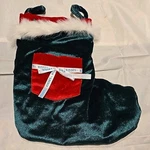 Hershey's Kisses Green Christmas Stocking W Red Pocket. Fixed Price $7.19.