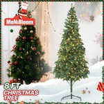 8FT Green Pine Artificial Christmas Tree Colorful Holiday Cor W/warm Light Led. Fixed Price $62.39.