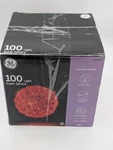 2016 Ge 100 Red Light Sphere Hanging Globe Ornament Decor Starburst Ball #57504. Fixed Price $29.99.