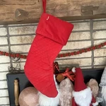 Target Red Velvet Diamond Christmas Stocking Quilted. Fixed Price $29.95.