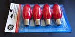 Vintage Christmas Glow Bright C9 Bulbs 4 Count Red 7W. Fixed Price $12.99.