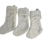 Wondershop Target Lot Of 3 Faux Fur Christmas Stocking Luxe Cream Shaggy Fluffy. Fixed Price $29.98.