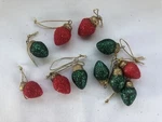 Mini Holiday Tree Ornaments Faux Sparkely Lights - Lot Of 11. Fixed Price $10.08.