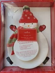 Snowman Cheeseball Plate And Spreader Set By Hallmark.. Fixed Price $16.25.
