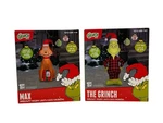 The Grinch & Max Christmas Air Blown Lawn Decoration By Gemmy- New. Fixed Price $92.00.