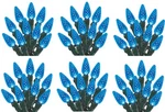(6) Ea Holiday Wonderland 47879-88A 70 Count C6 Blue Led Christmas Light Sets. Fixed Price $107.90.