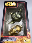 Kurt Adler Star Wars Piece Holiday Ornament Set Glass 2006 Yoda C-3PO. Fixed Price $30.00.