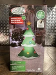 Christmas Tree Light Up Inflatable Decoration Gemmy Airblown 4 Ft. Fixed Price $5.10.