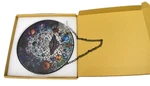 Laoweiki Stained Glass Window Hanging 7" Ufo Alien Suncatcher Ornament. Fixed Price $19.99.