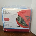 30" Wreath Storage Bag With Handles Zipper Honey-can-do SFT-01596 Red. Fixed Price $14.78.