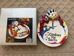 Vtg 90S Noritake Epoch Mr Snowman Christmas Cookies For Santa Claus Plate. Fixed Price $14.40.