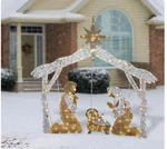 National Tree Company Artificial Christmas D Cor Manger Pre-lit New. Fixed Price $149.99.
