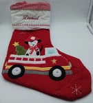 Pottery Barn Kids Daniel Christmas Stocking Fire Truck Scotty Dog Holiday. Fixed Price $29.09.