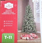 New Box 6' Wesley Pine Green Artificial Christmas Tree Non Lit Holiday Time. Fixed Price $59.98.