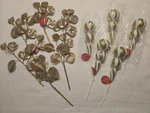 New 11 Ashland Christmas Picks Glittery Gold Leaves & White Balls Decor $42. Fixed Price $21.95.