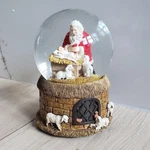 The Francisco Box Company Santa Nativity Globe 7" Light Up Musical. Fixed Price $39.00.