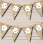 Brown Winter Snowflake Personalised Christmas Bunting Banner Garland. Fixed Price $13.45.