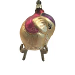 Vintage Blown Glass Christmas Ornament. Hand Painted Elephant. Made Poland. Fixed Price $12.95.