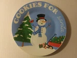 Royal Norfolk Cookies For Santa Ceramic Christmas / Holiday Plate 8 Snowman. Fixed Price $15.00.