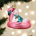 Old World Christmas Pool Float Snowman Glass Ornament 24205. Fixed Price $19.88.