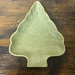 Creative Co- Op Pine Tree Shaped Stoneware Plate. Fixed Price $25.00.