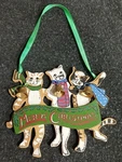 Kurt Adler Christmas Cats Wooden Ornament With Jingle Bells. Fixed Price $14.00.