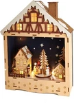 Kurt Adler 13.5 Inch Battery Operated Wooden Musical Led House Light Sound Nwt. Fixed Price $59.40.