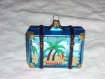 Nordstrom Home Hawaii Vacation Suitcase Luggage Trunk Glass Ornament. Fixed Price $19.00.