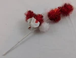 Ashland Christmas Holiday Pick Red White Glitter Sparkle Balls New. Fixed Price $7.95.