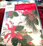 Fabulous Home Plastic Tablecover With Flannel Back Christmas Theme 52X70 Nib. Fixed Price $19.84.