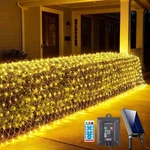 Solar Net Lights Outdoor, 240 Led Usb Warm White Mesh For Bushes Water.... Fixed Price $35.98.