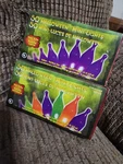 Vtg Sienna Halloween Mini Lights Violet & Multibulbs 13FT Each Indoor Outdoor. Fixed Price $20.79.