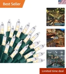 Festive Christmas Lights 93.6FT 3-PACK With Independent Circuit & Spare Bulbs. Fixed Price $57.00.