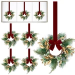 Lyrow Pcs 8" Mini Christmas Kitchen Cabinet Wreaths With Ribbon Bow Artific.... Fixed Price $64.61.