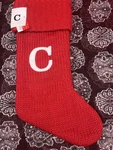 Red Holiday Monogrammed Letter Cable Knit Christmas Stocking Target 17" Nwt. Fixed Price $16.95.