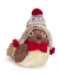 Melrose 9.5 Brown Cream Bird With Snow Hat Bowtie Christmas Table Top Decoration. Fixed Price $19.49.