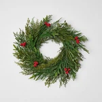 Hearth & Hand - 12" Mini Cypress Holiday Red Berry Artificial Christmas Wreath. Fixed Price $39.99.