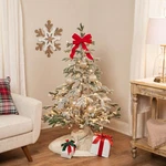 Northlight 4.5' X 32" Flocked Noble Fir Artificial Christmas Tree - Clear Lights. Fixed Price $160.49.
