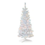 National Co 4' White Iridescent Tinsel Pre Littree Plastic Stand New Box. Fixed Price $42.25.