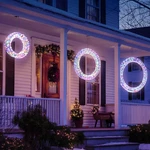 Yescom Pre Lit 1700 Led Lighted Christmas Wreath Decoration With Hooks 3 Piece. Fixed Price $169.90.