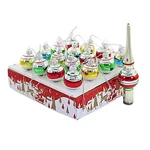 Kurt Adler 16 Piece Multi Color Glass Ornament Set With Matching Treetop. Fixed Price $26.79.